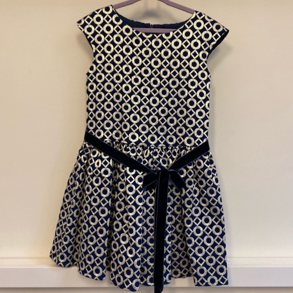 Halabaloo dark blue and gold formal dress, Girls 5